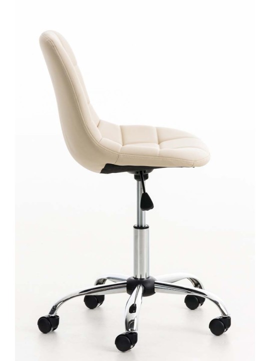Silla de oficina Emil de piel sintética, crema Silla de oficina Emil de piel sintética, crema