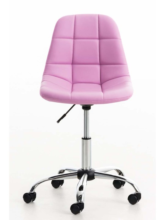 Silla de oficina Emil de piel sintética, rosa Silla de oficina Emil de piel sintética, rosa