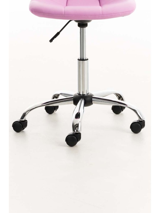 Silla de oficina Emil de piel sintética, rosa Silla de oficina Emil de piel sintética, rosa