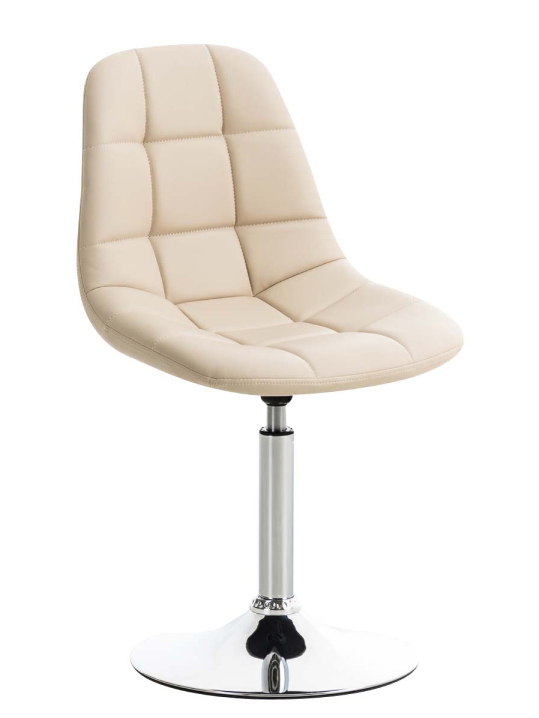 Silla Emil símil piel, crema