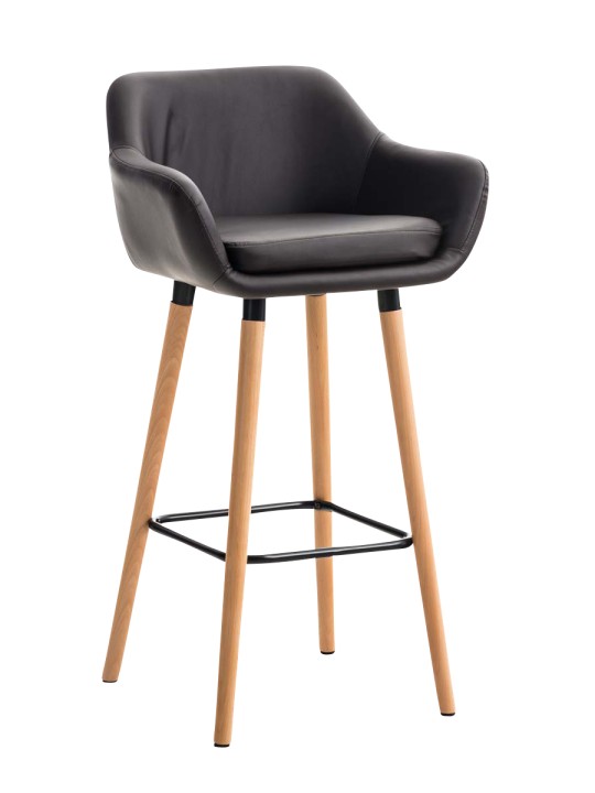 Taburete de bar Grant piel sintética, marrón Taburete de bar Grant piel sintética, marrón