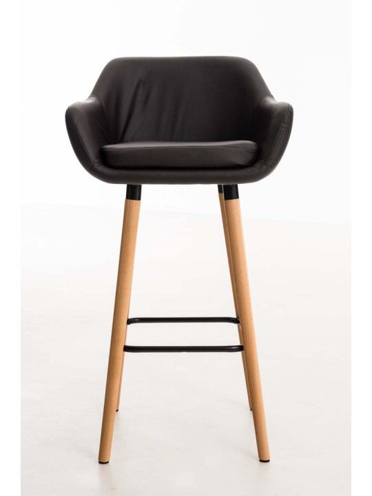 Taburete de bar Grant piel sintética, marrón Taburete de bar Grant piel sintética, marrón