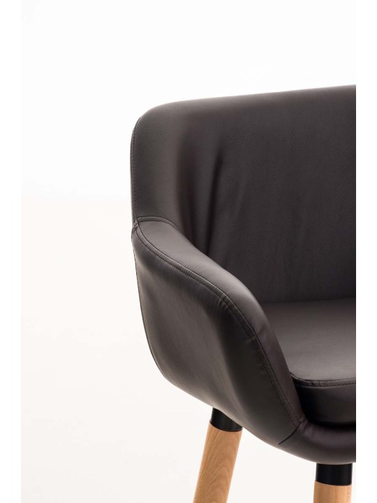 Taburete de bar Grant piel sintética, marrón Taburete de bar Grant piel sintética, marrón