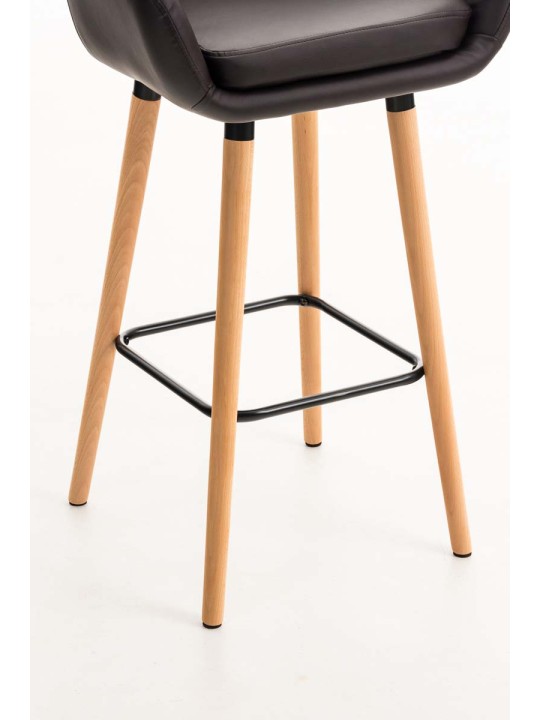 Taburete de bar Grant piel sintética, marrón Taburete de bar Grant piel sintética, marrón