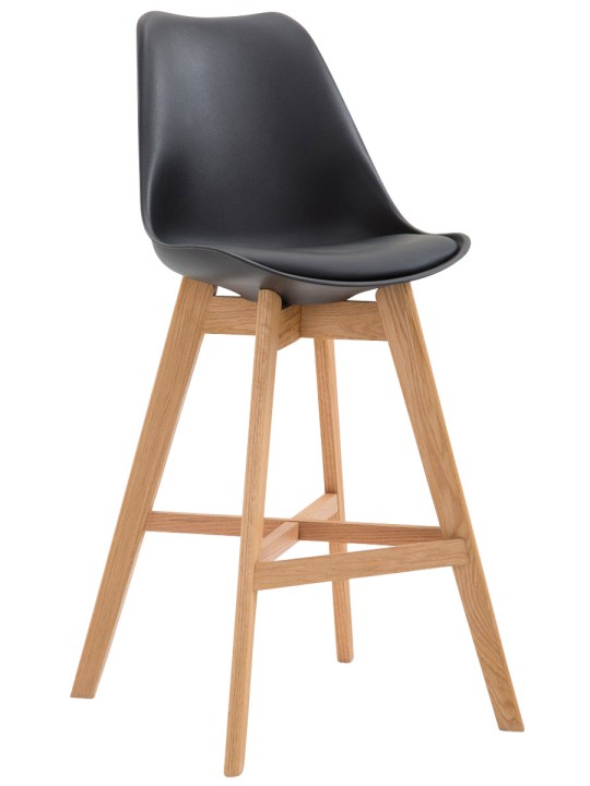 Taburete de bar Cannes plástico Natura, negro