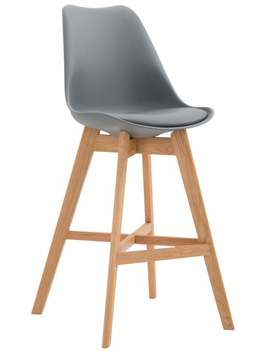 Taburete de bar Cannes plástico Natura, gris