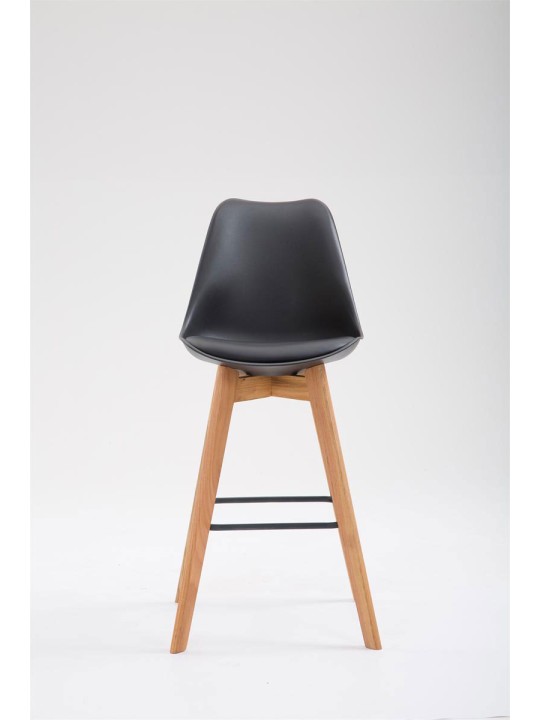 Taburete de bar Metz plástico Natura, negro
