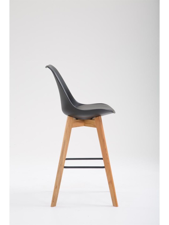 Taburete de bar Metz plástico Natura, negro