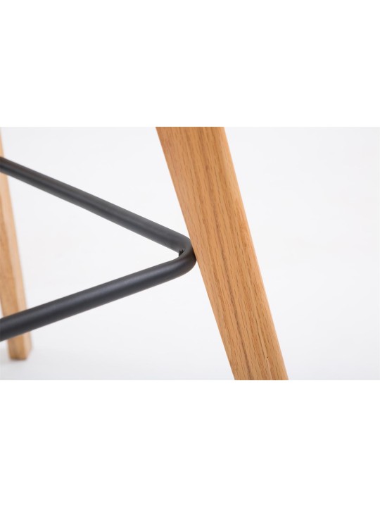 Taburete de bar Metz plástico Natura, gris