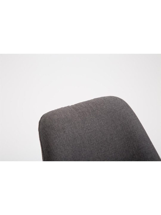 Taburete de bar Metz tela Natura, gris oscuro