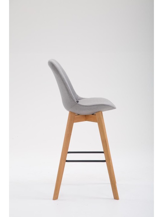 Taburete de bar Metz tela Natura, gris