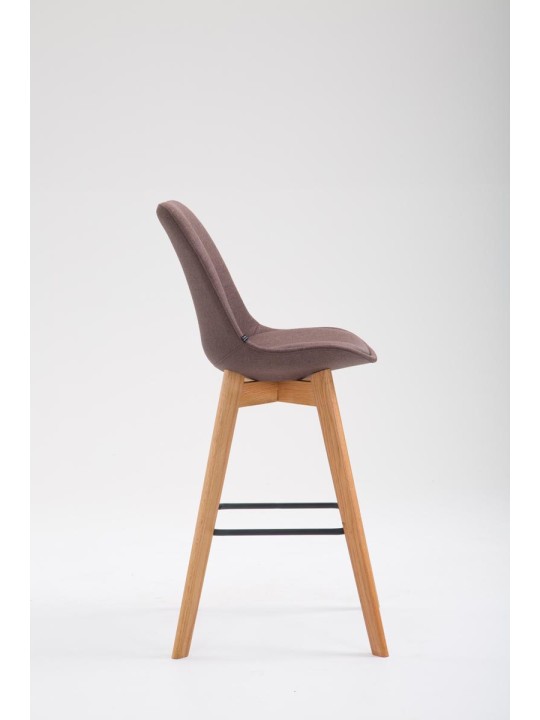 Taburete de bar Metz tela Natura, marrón