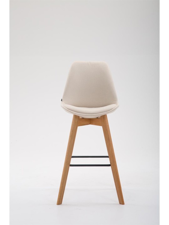 Taburete de bar Metz tela Natura, crema