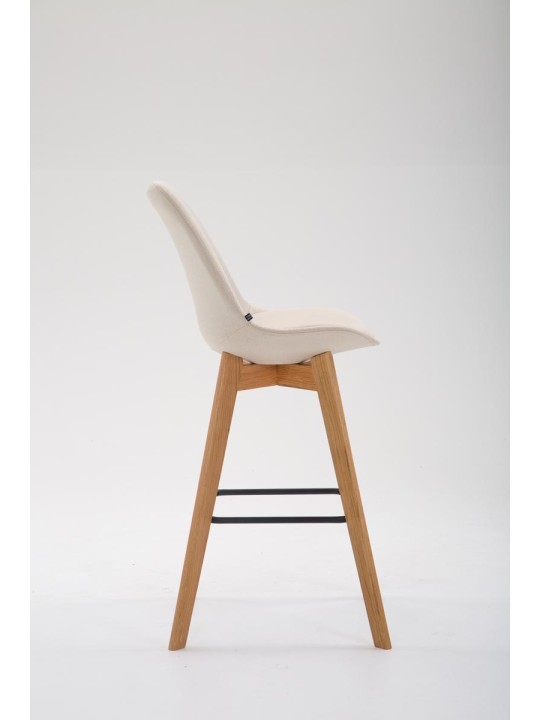 Taburete de bar Metz tela Natura, crema