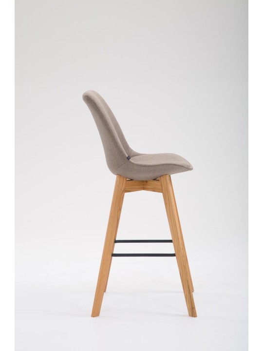 Taburete de bar Metz tela Natura, taupe