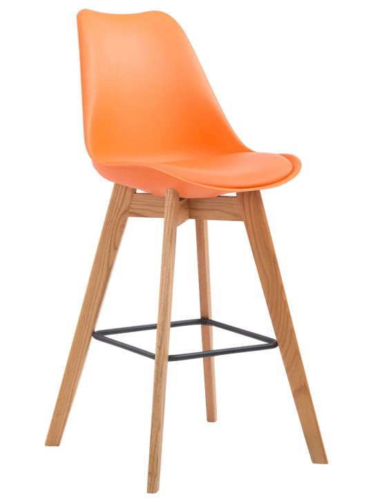 Taburete de bar Metz plástico Natura, naranja