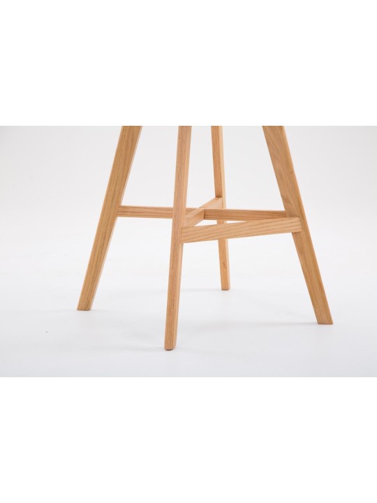 Taburete de bar Cannes piel sintética Natura, blanco