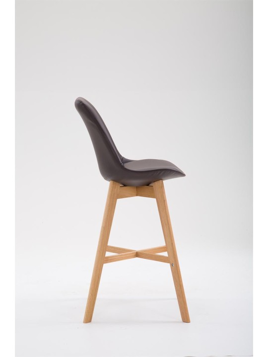 Taburete de bar Cannes piel sintética Natura, marrón