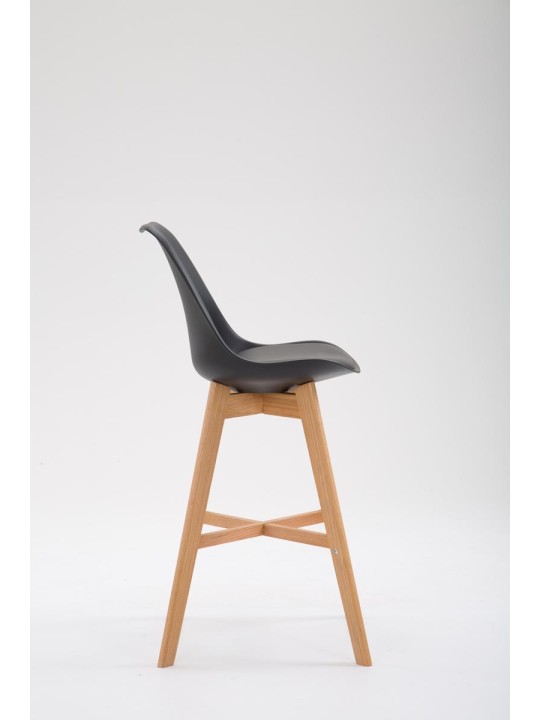 Taburete de bar Cannes plástico Natura, negro