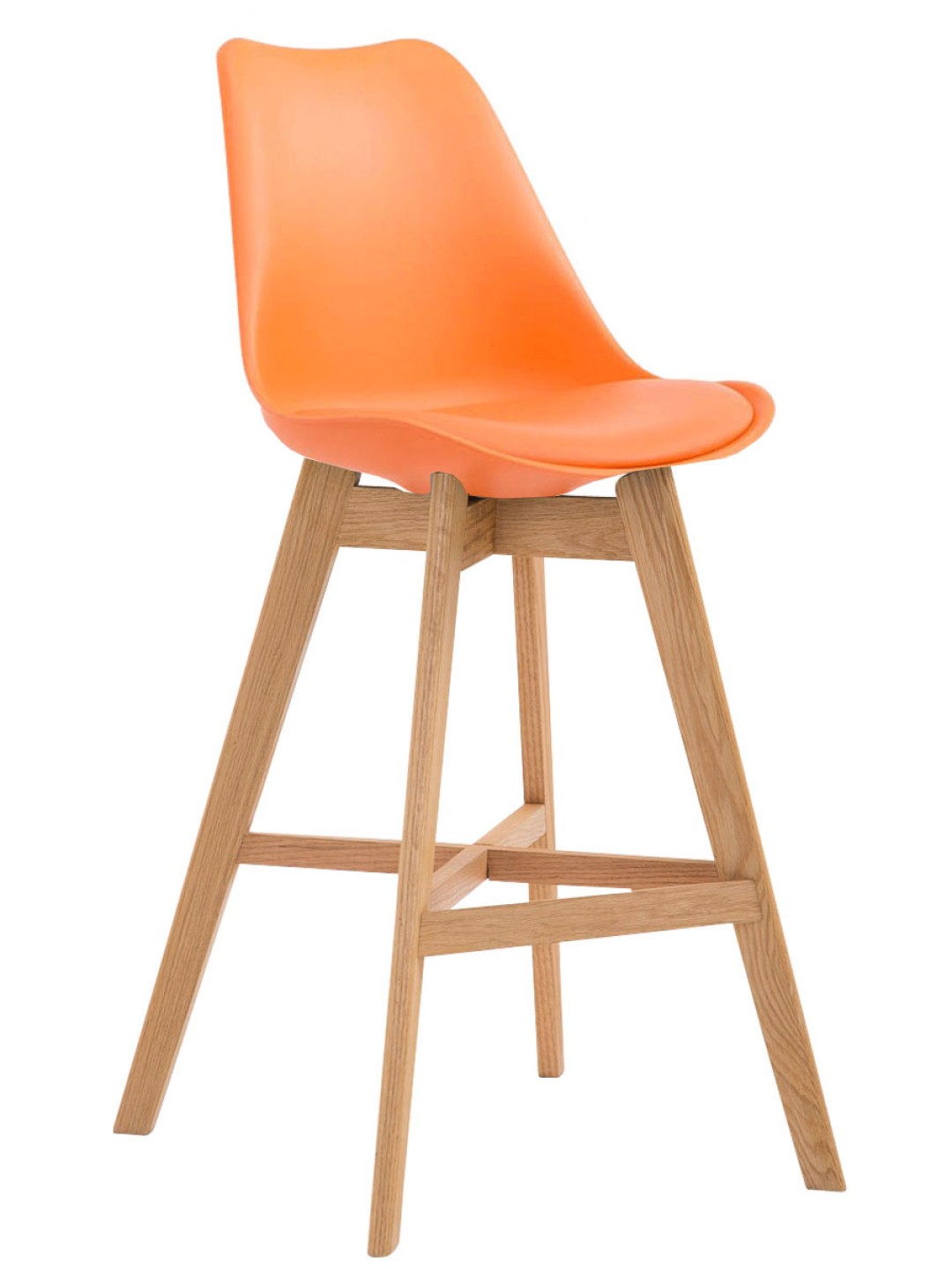 Taburete de bar Cannes plástico Natura, naranja