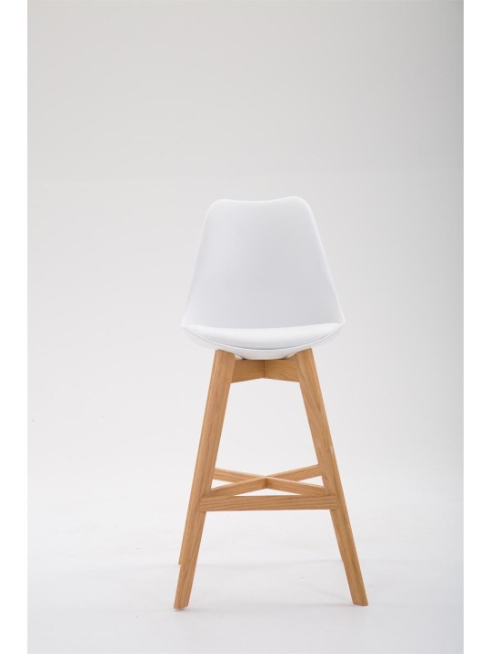 Taburete de bar Cannes plástico Natura, blanco