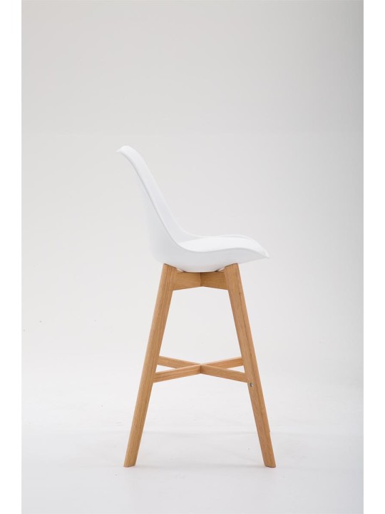 Taburete de bar Cannes plástico Natura, blanco