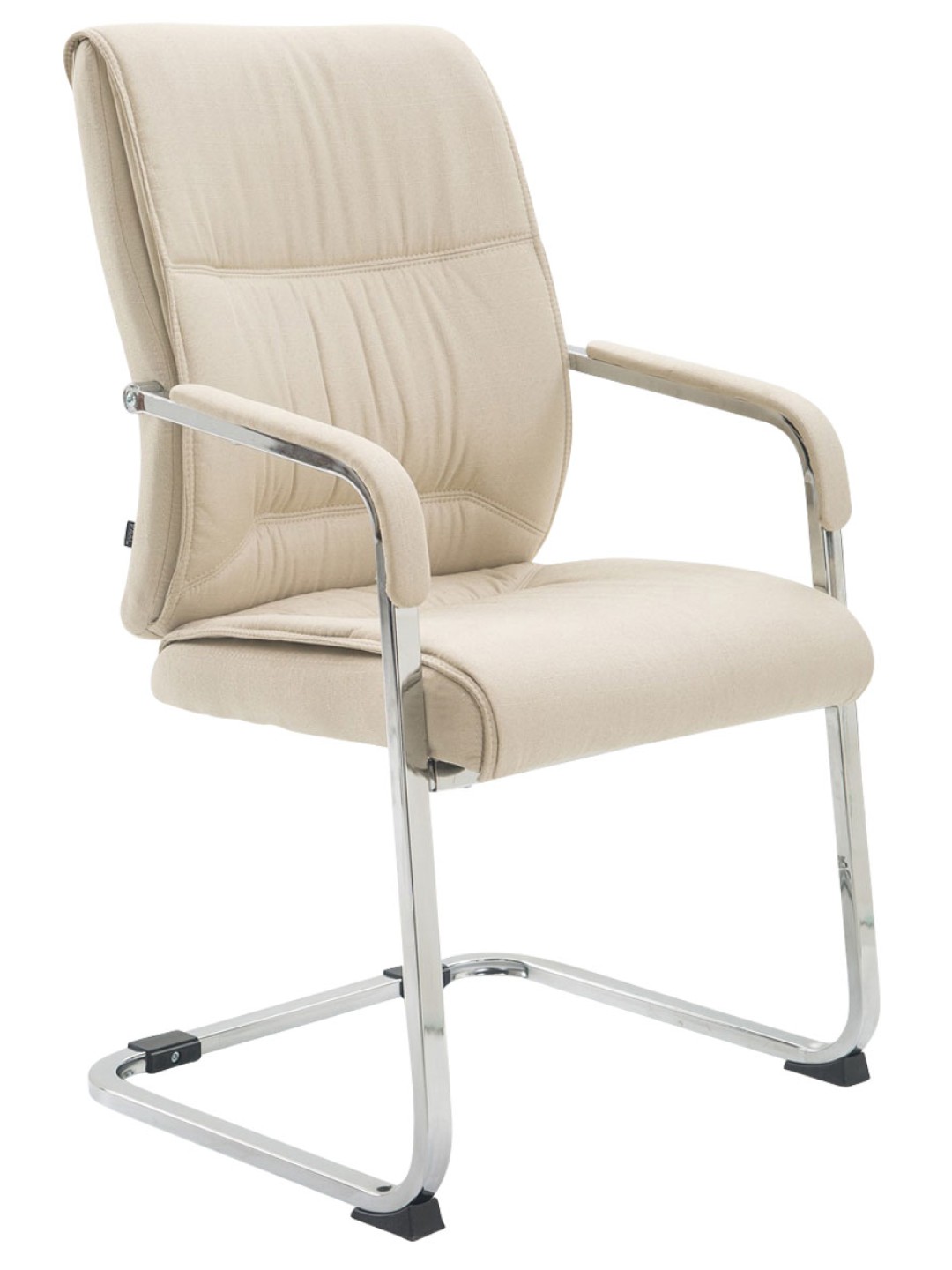 Silla de visita XL tela Anubis, crema