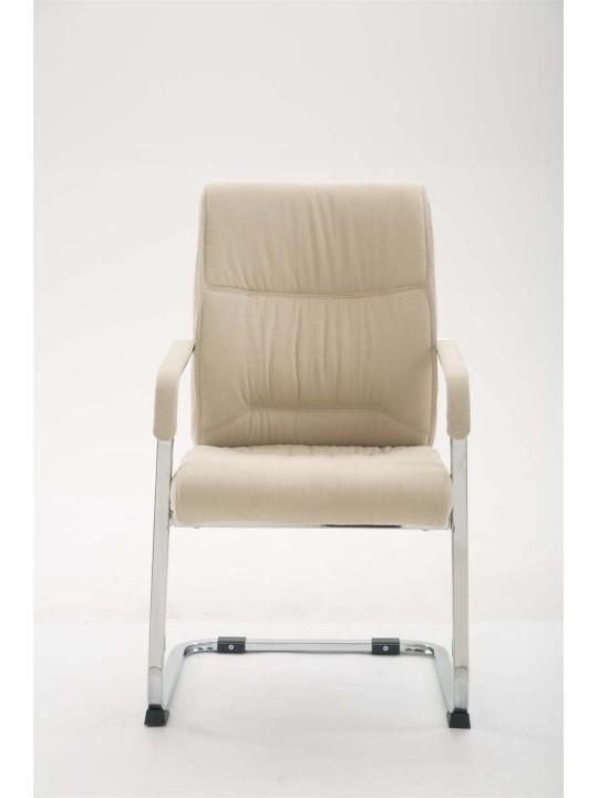 Silla de visita XL tela Anubis, crema