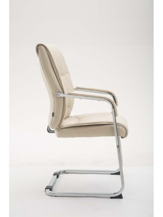 Silla de visita XL tela Anubis, crema