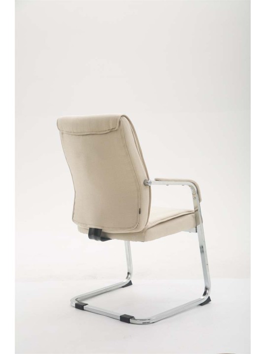 Silla de visita XL tela Anubis, crema