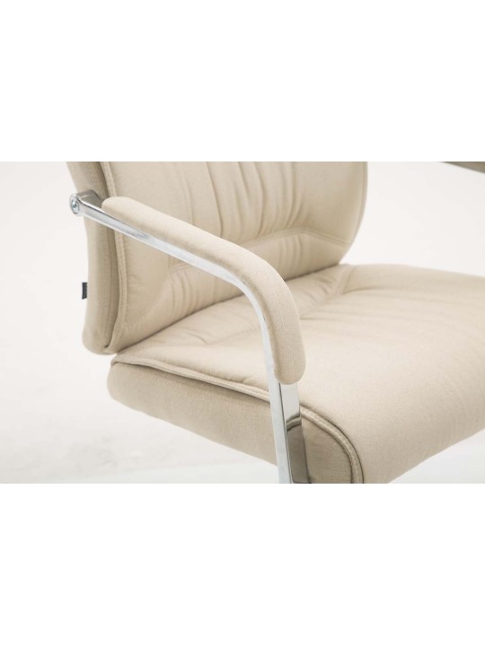 Silla de visita XL tela Anubis, crema