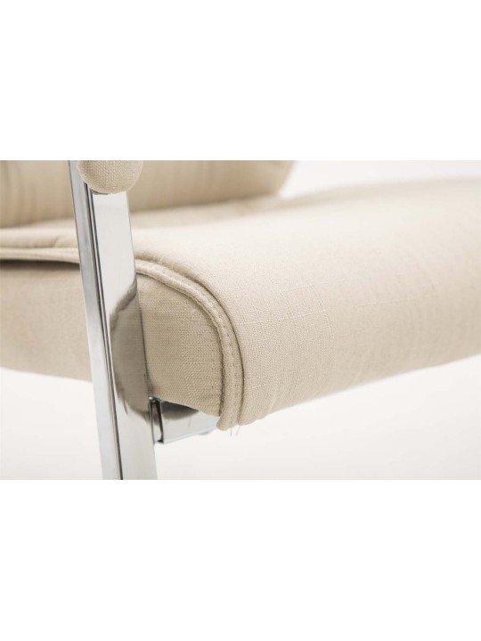 Silla de visita XL tela Anubis, crema