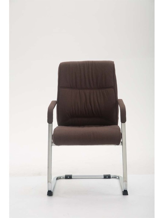 Silla de visita XL tela Anubis, marrón