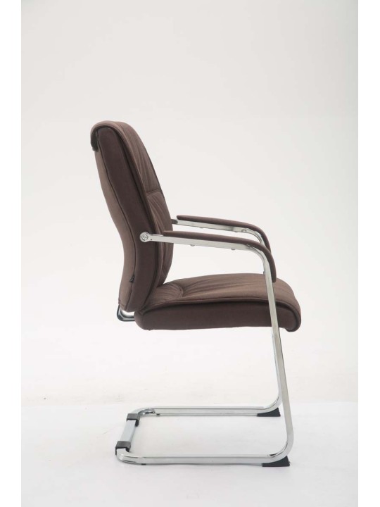 Silla de visita XL tela Anubis, marrón