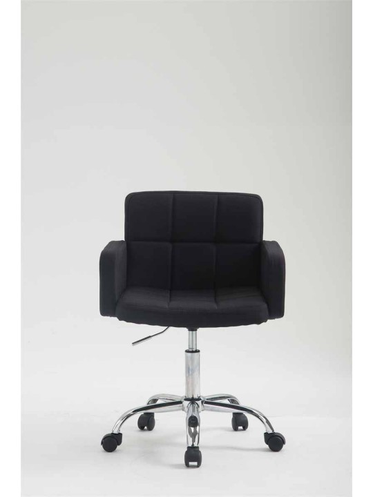 Taburete de trabajo tela Los Ángeles, negro