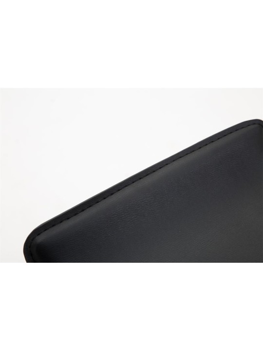 Taburete de bar Dyn V2 polipiel cromado, negro