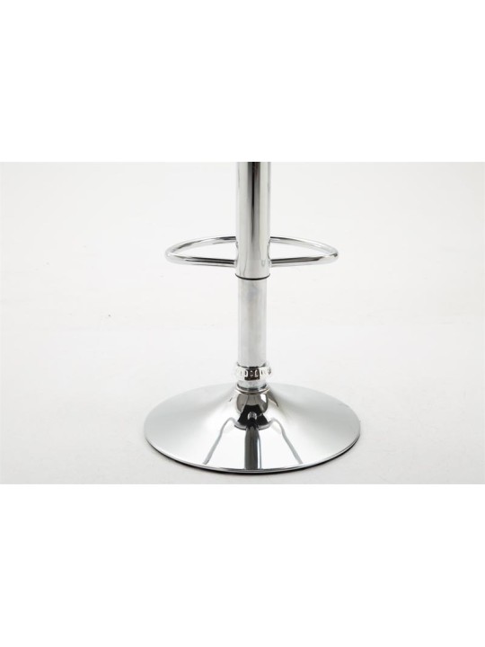 Taburete de bar Dyn V2 polipiel cromado, negro