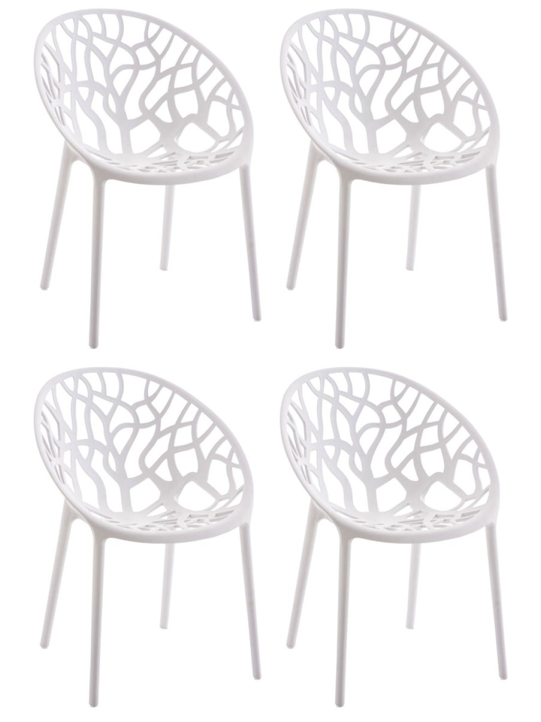 Conjunto de 4 sillas Esperanza, blanco