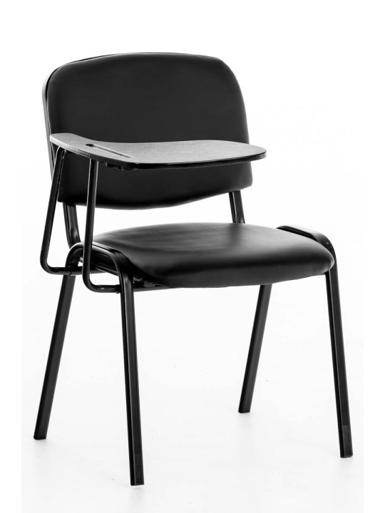 Silla Ken con mesa plegable símil piel, negro Silla Ken con mesa plegable símil piel, negro