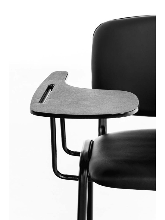 Silla Ken con mesa plegable símil piel, negro Silla Ken con mesa plegable símil piel, negro