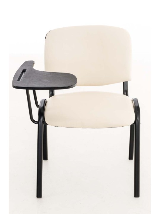 Silla Ken con mesa plegable símil piel, crema Silla Ken con mesa plegable símil piel, crema