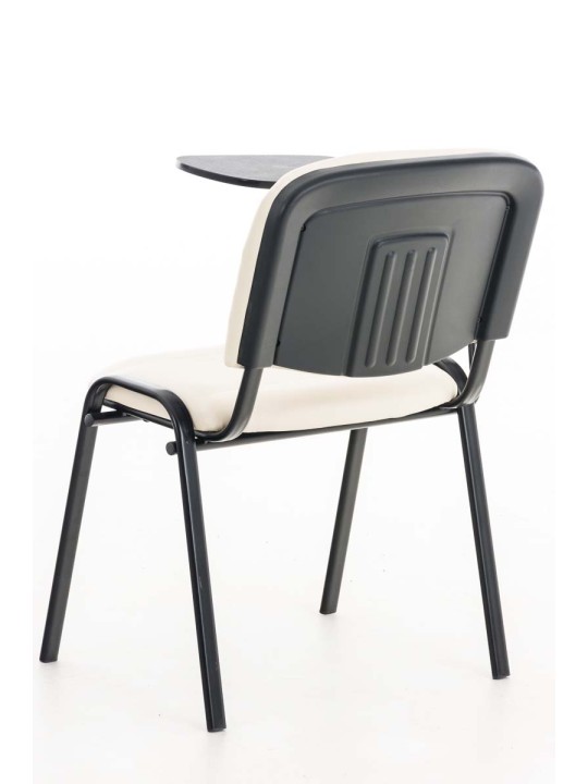 Silla Ken con mesa plegable símil piel, crema Silla Ken con mesa plegable símil piel, crema