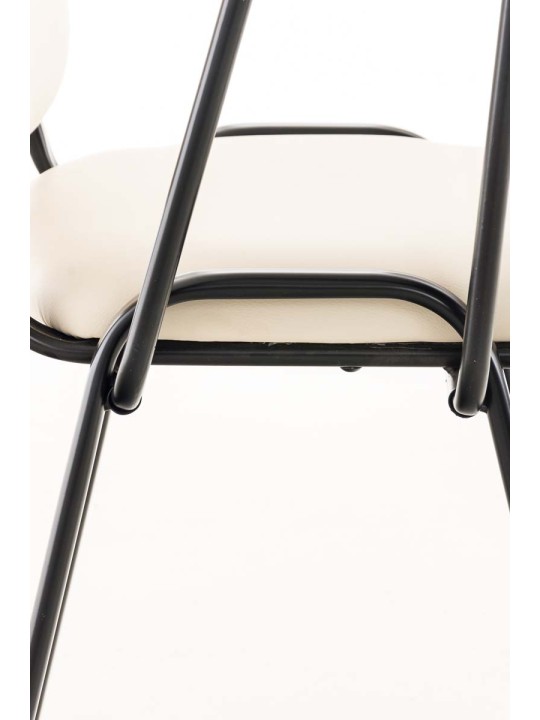 Silla Ken con mesa plegable símil piel, crema Silla Ken con mesa plegable símil piel, crema