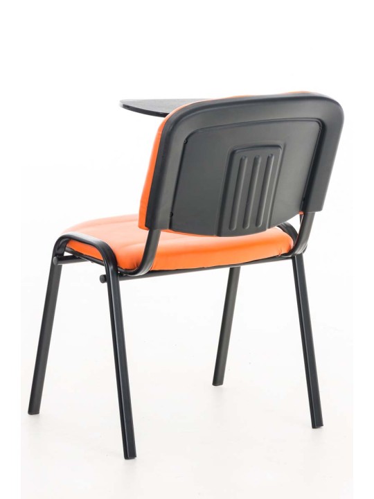 Silla Ken con mesa plegable símil piel, naranja Silla Ken con mesa plegable símil piel, naranja
