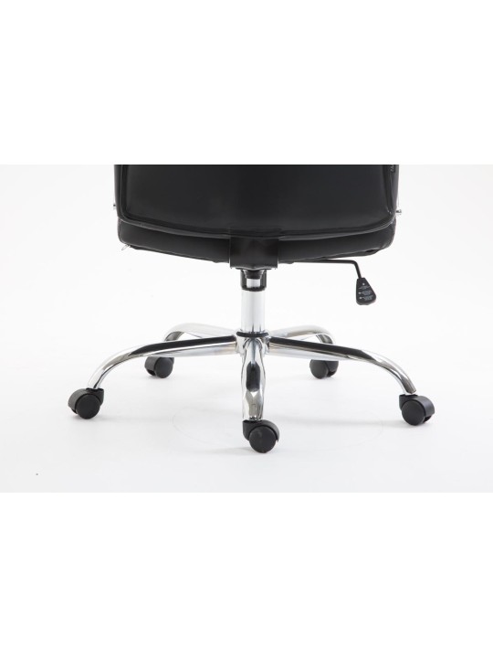 Silla de oficina Vaud piel sintética, negro
