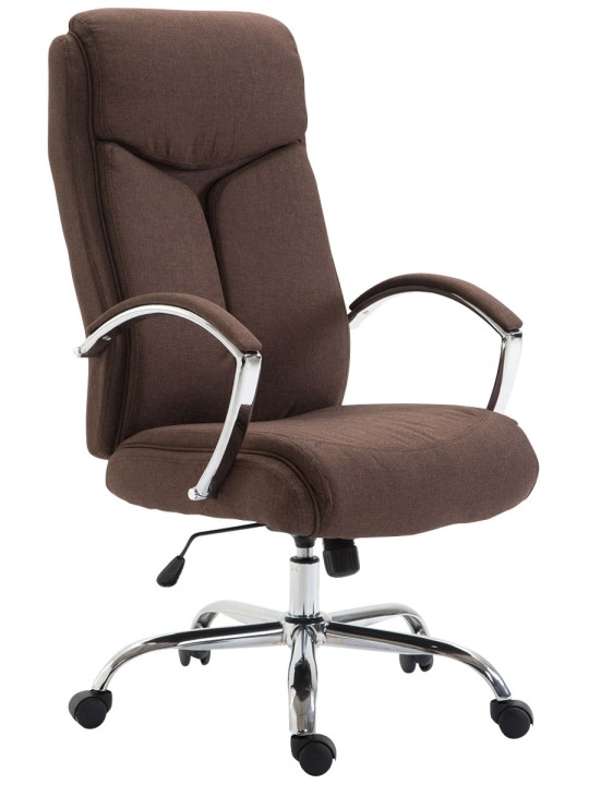Silla de oficina tela Vaud, marrón