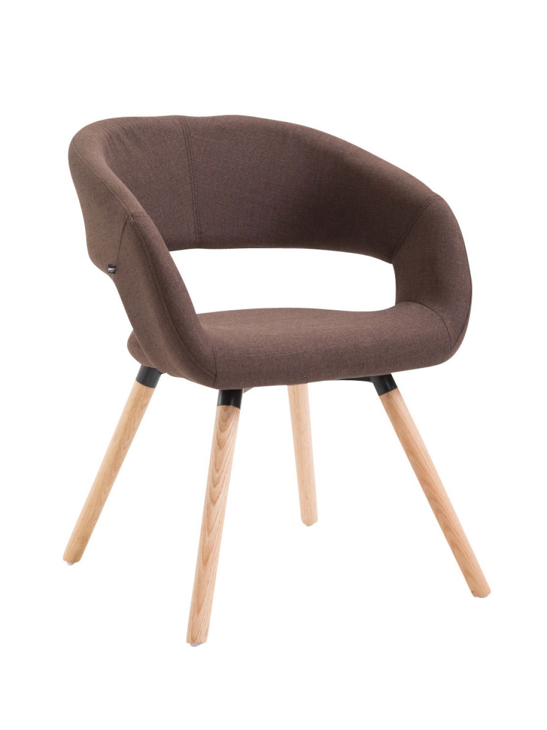 Silla de comedor Giza tela Natura, marrón