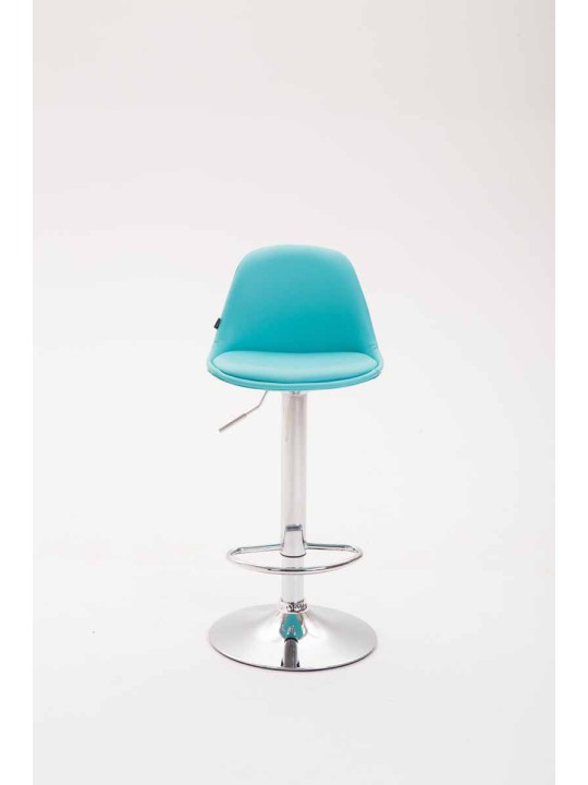 Taburete de bar Kiel totalmente tapizado en piel sintética, azul Taburete de bar Kiel totalmente tapizado en piel sintética, azul