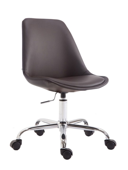 Silla de oficina Toulouse ecopiel, marrón