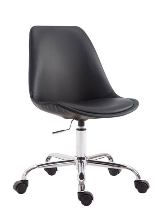 Silla de oficina Toulouse ecopiel, negro